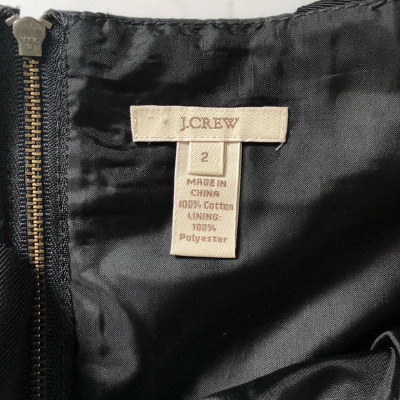 J Crew Ribbon Strap A Line Black Dress - Size 2 - Picture 9 of 10